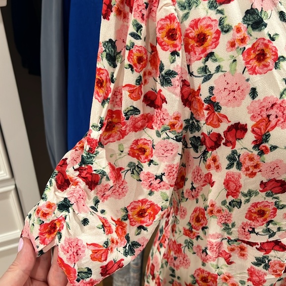 Old Navy Red and Pink Floral Dress size Large NWT - Picture 3 of 12